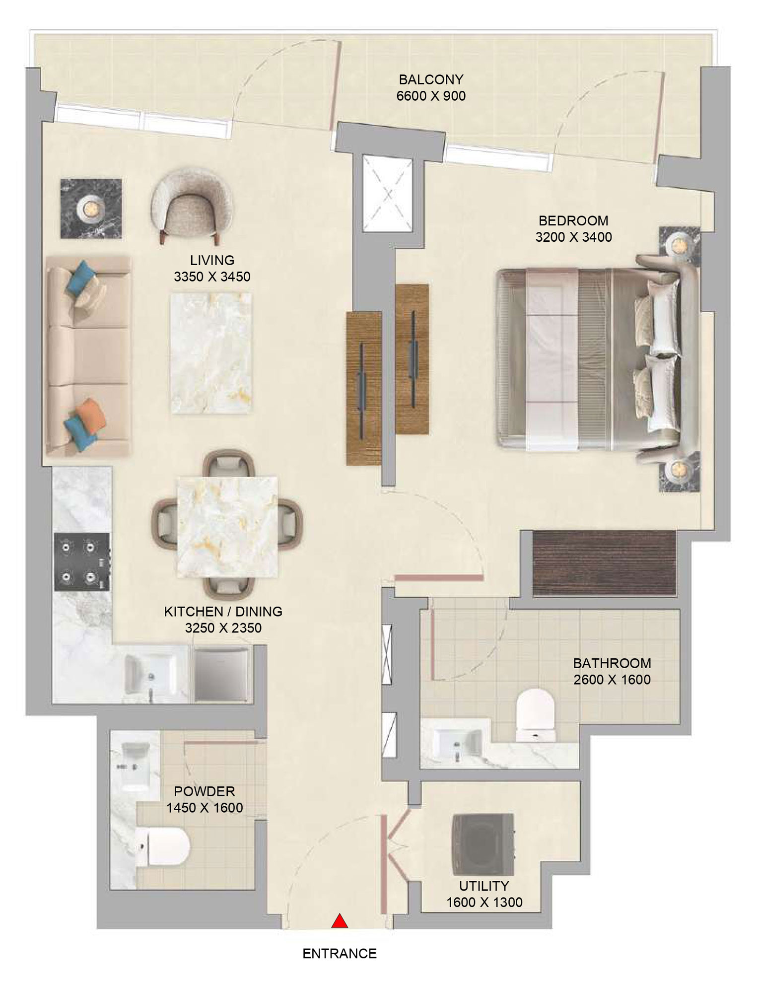 TypeA-1bedroom-apartment-rivercove-residences-sobhacity-abudhabi