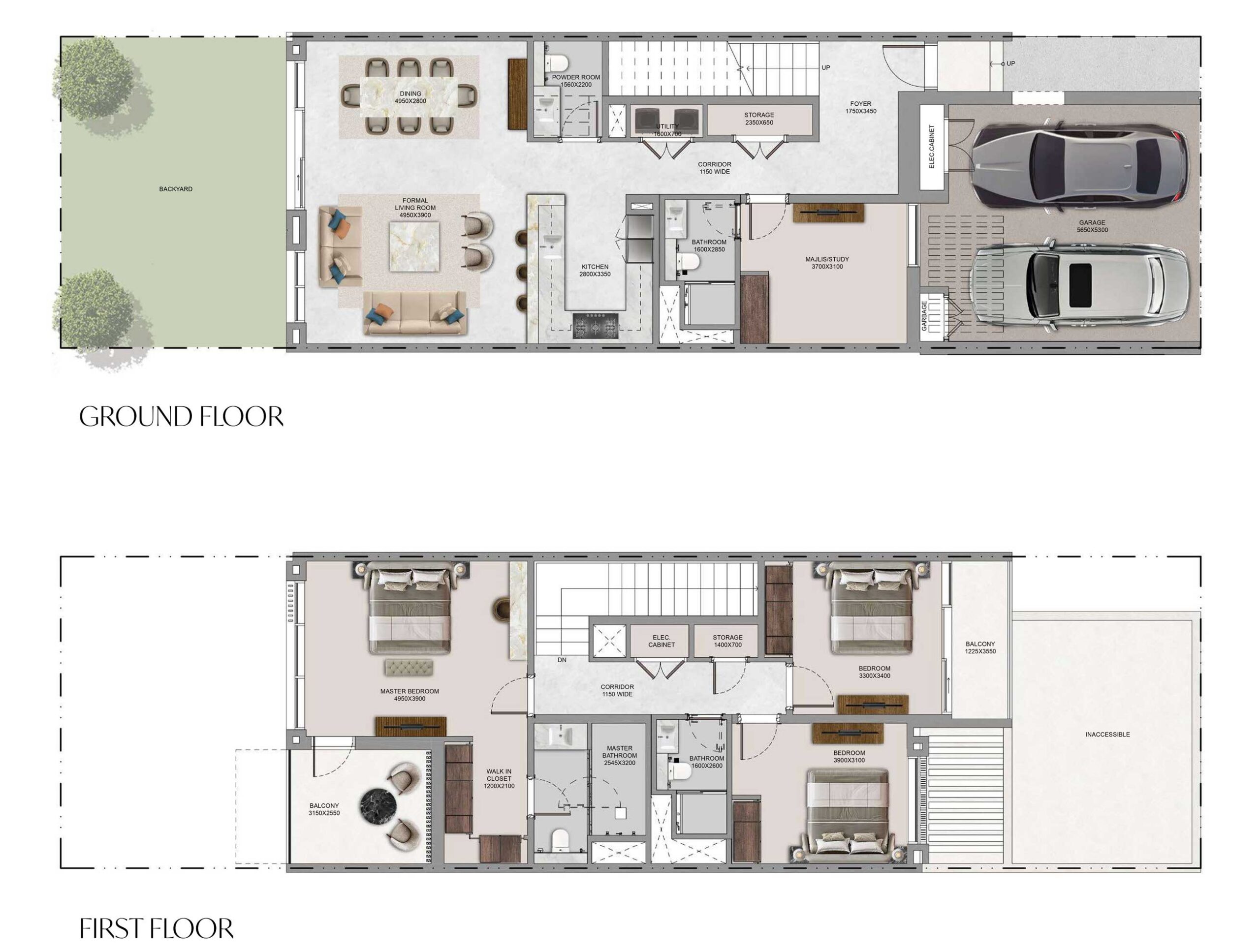 TypeA-3BHK-Townhouse-SobhaCity-AbuDhabi