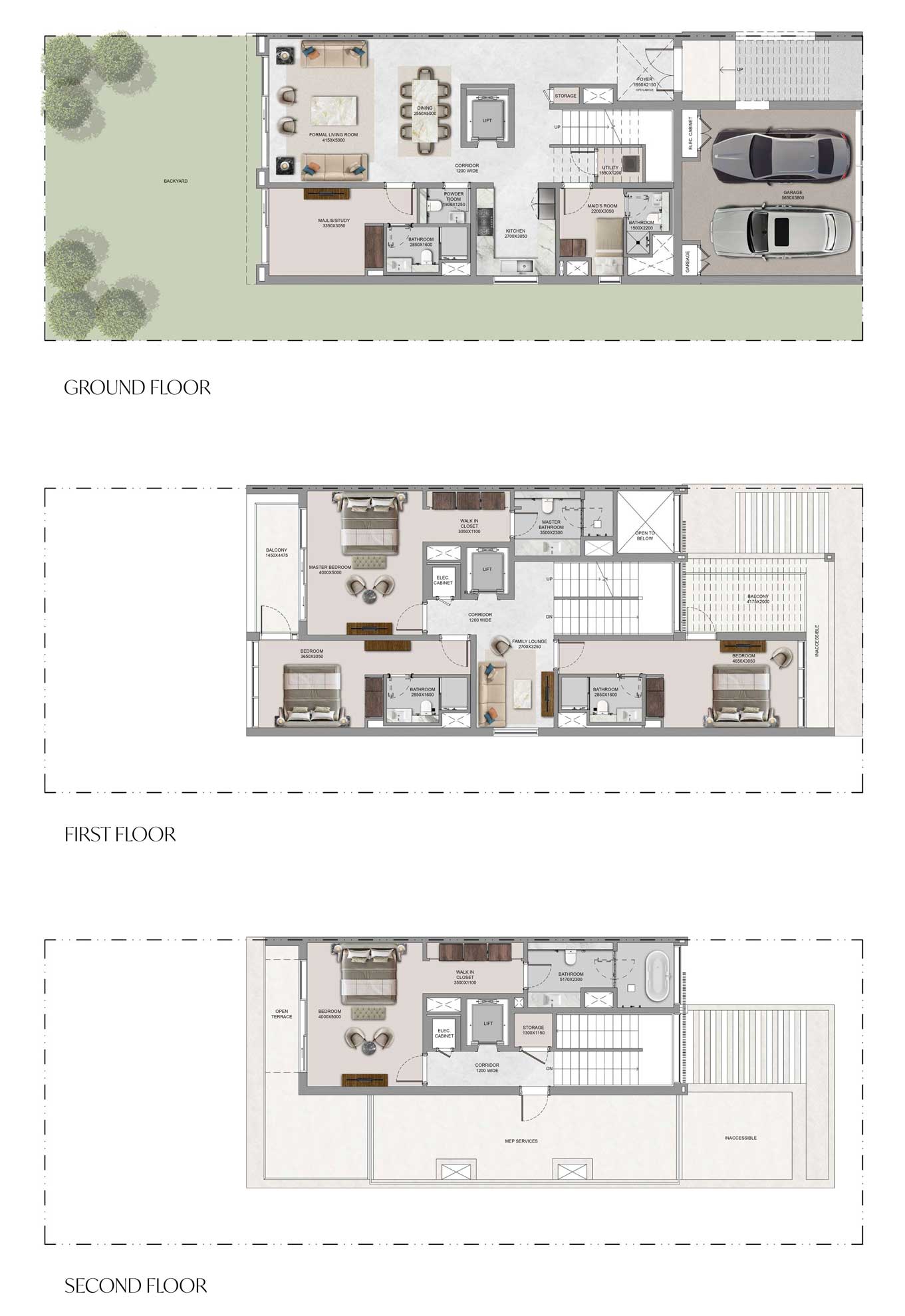 TypeA-4BHK-Townhouse-SobhaCity-AbuDhabi