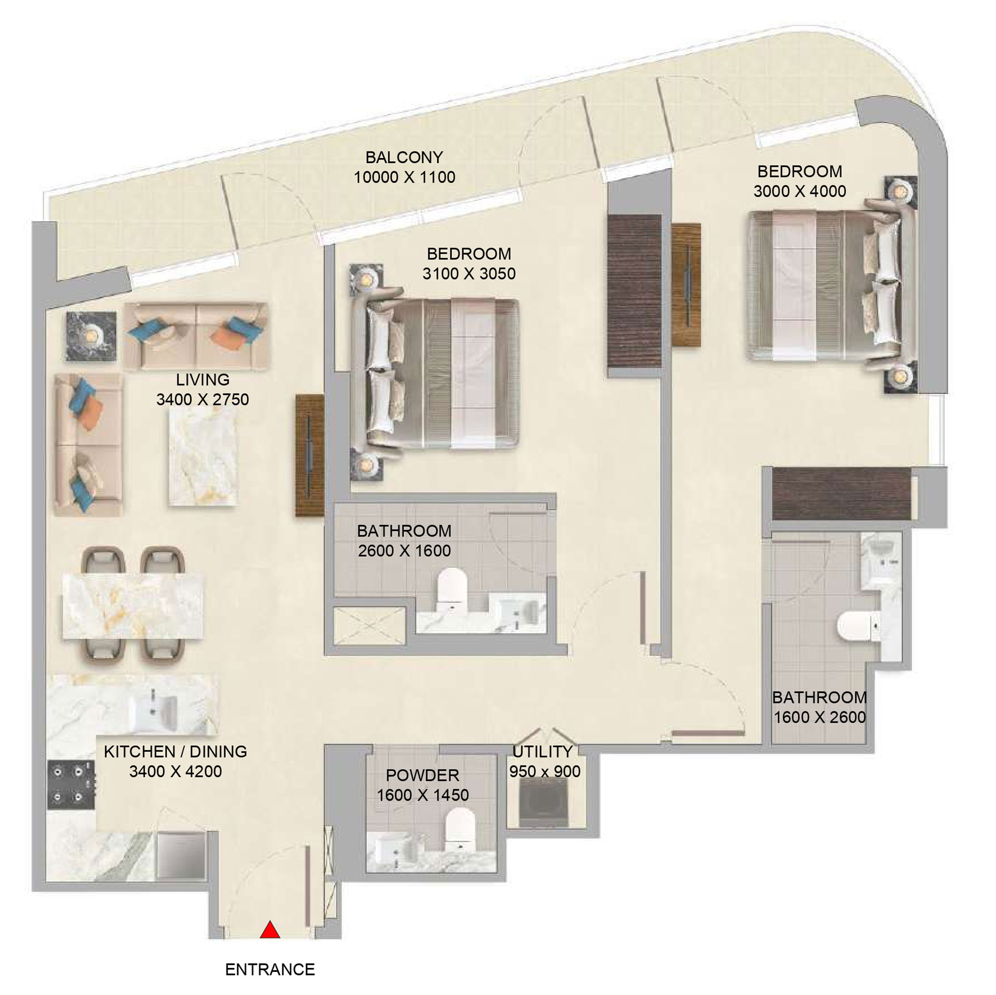 TypeC-2bedroom-apartment-sea-view